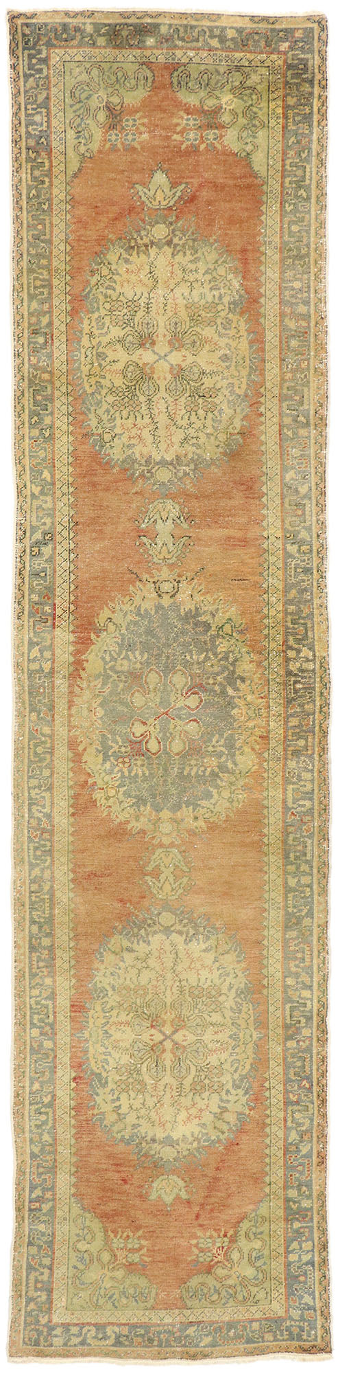 3 x 13 Vintage Turkish Oushak Runner 50363