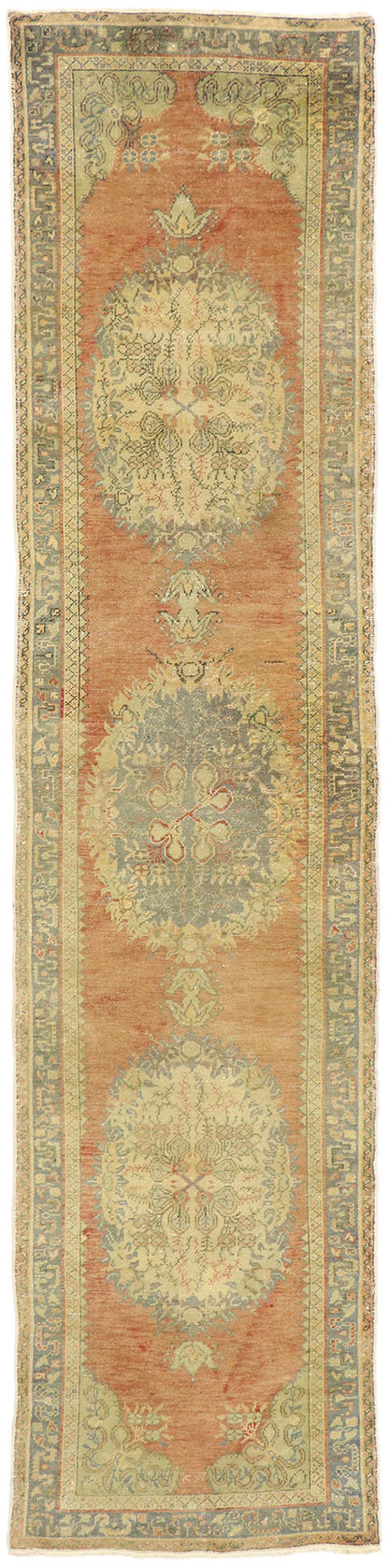 3 x 13 Vintage Turkish Oushak Runner 50363