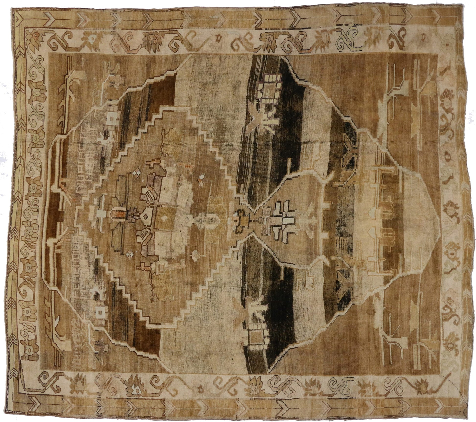 10 x 11 Antique Oushak Rug 50383