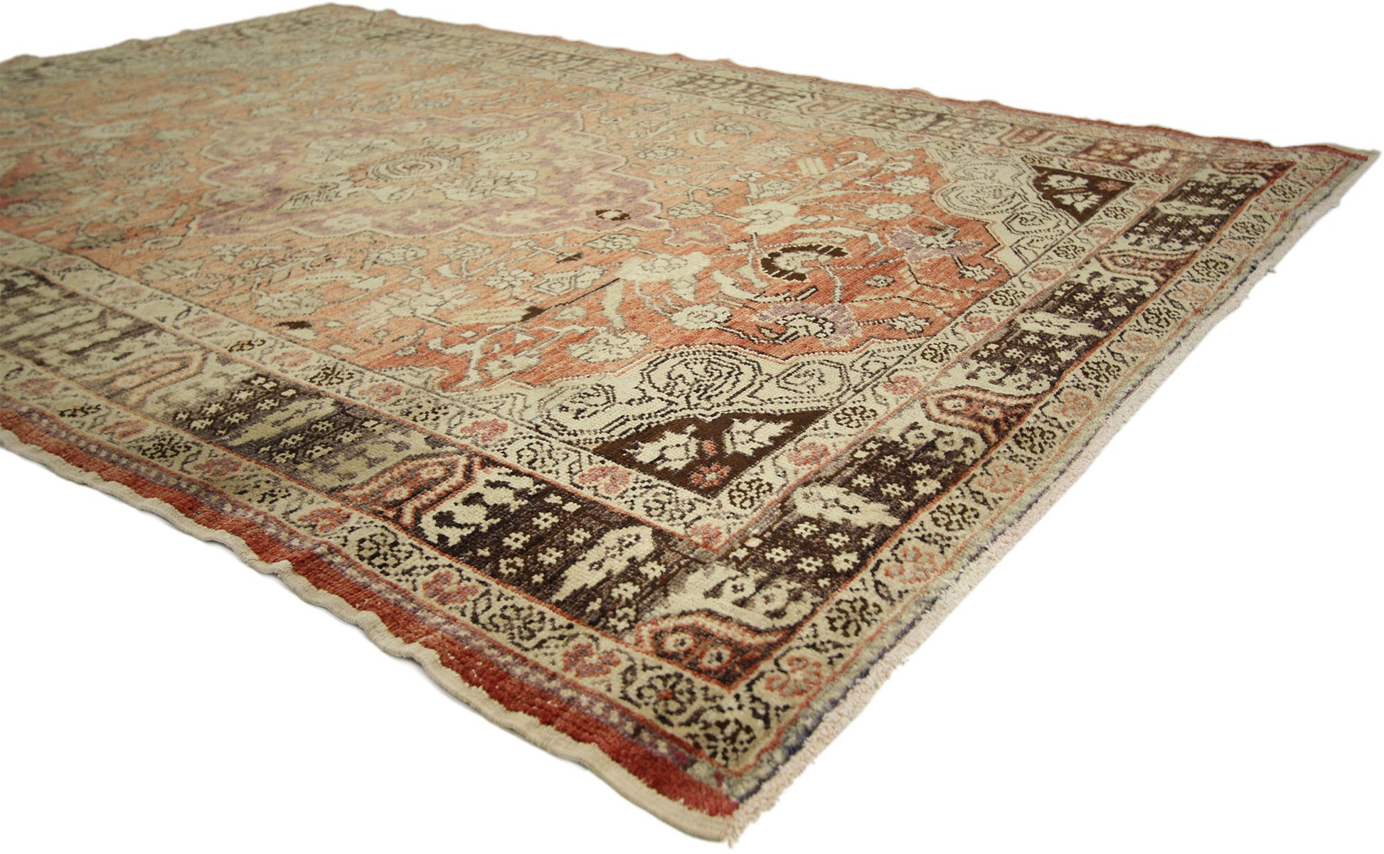 5 x 7 Vintage Turkish Oushak Rug 50400