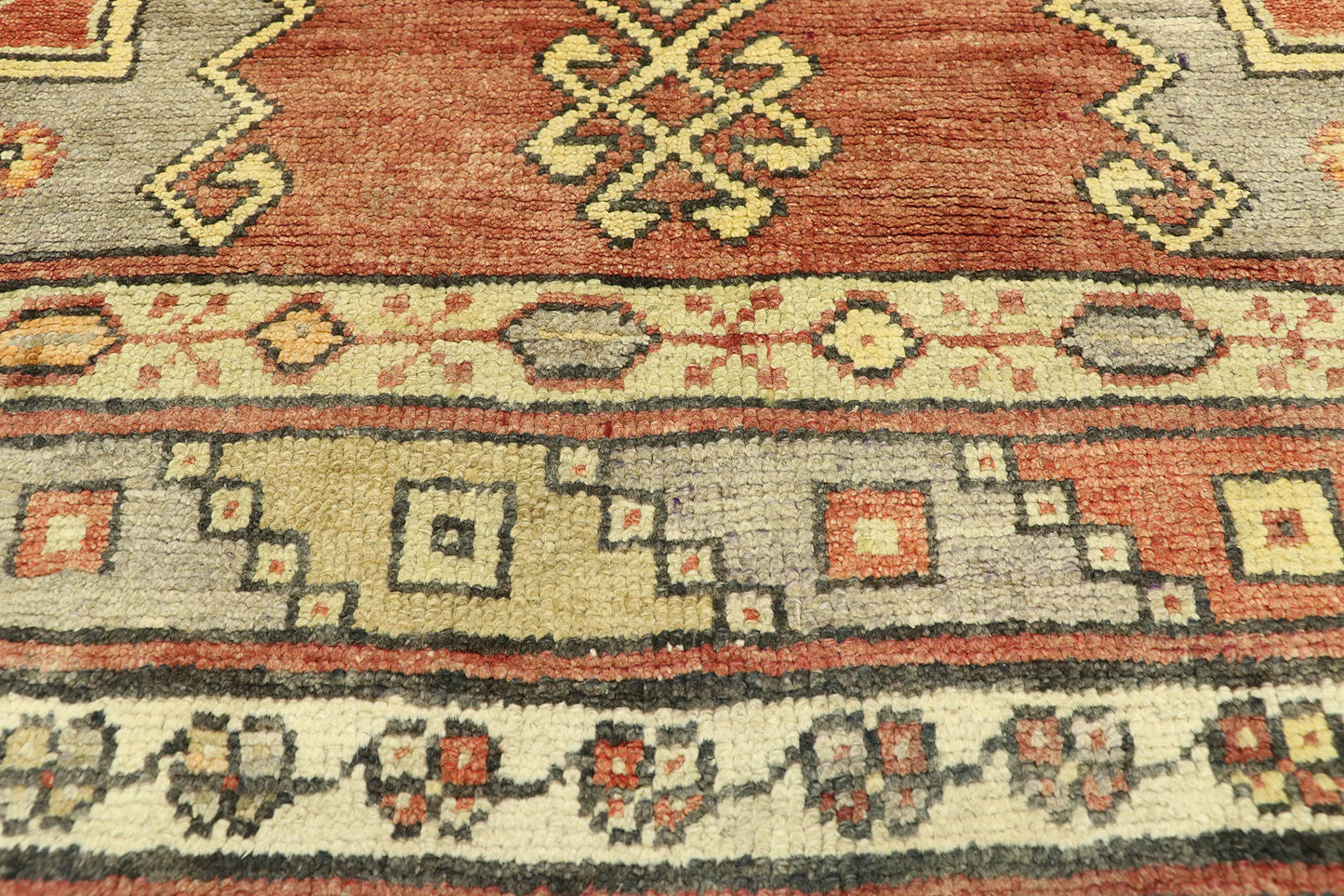 4 x 11 Vintage Turkish Oushak Rug 50407