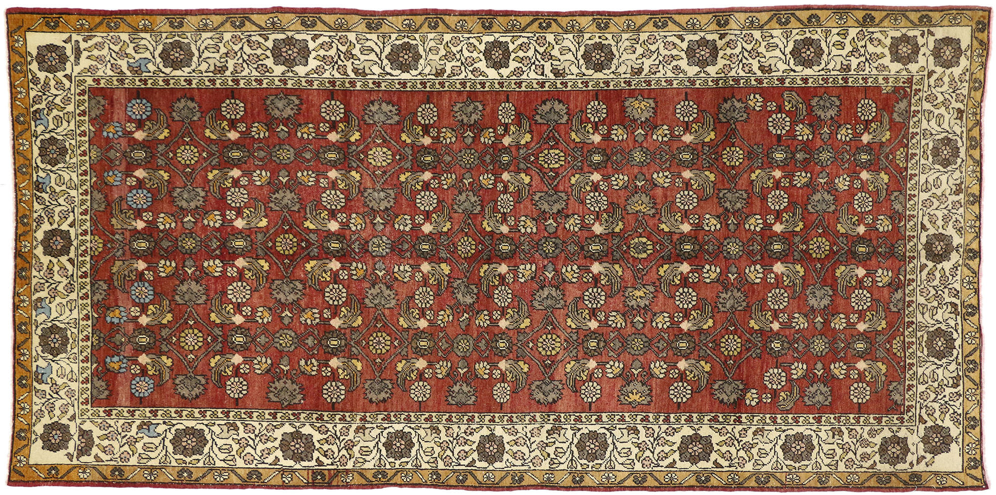 5 x 10 Vintage Turkish Sivas Rug 50410