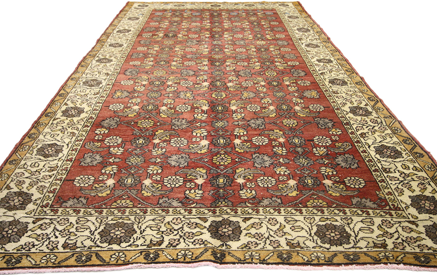 5 x 10 Vintage Turkish Sivas Rug 50410