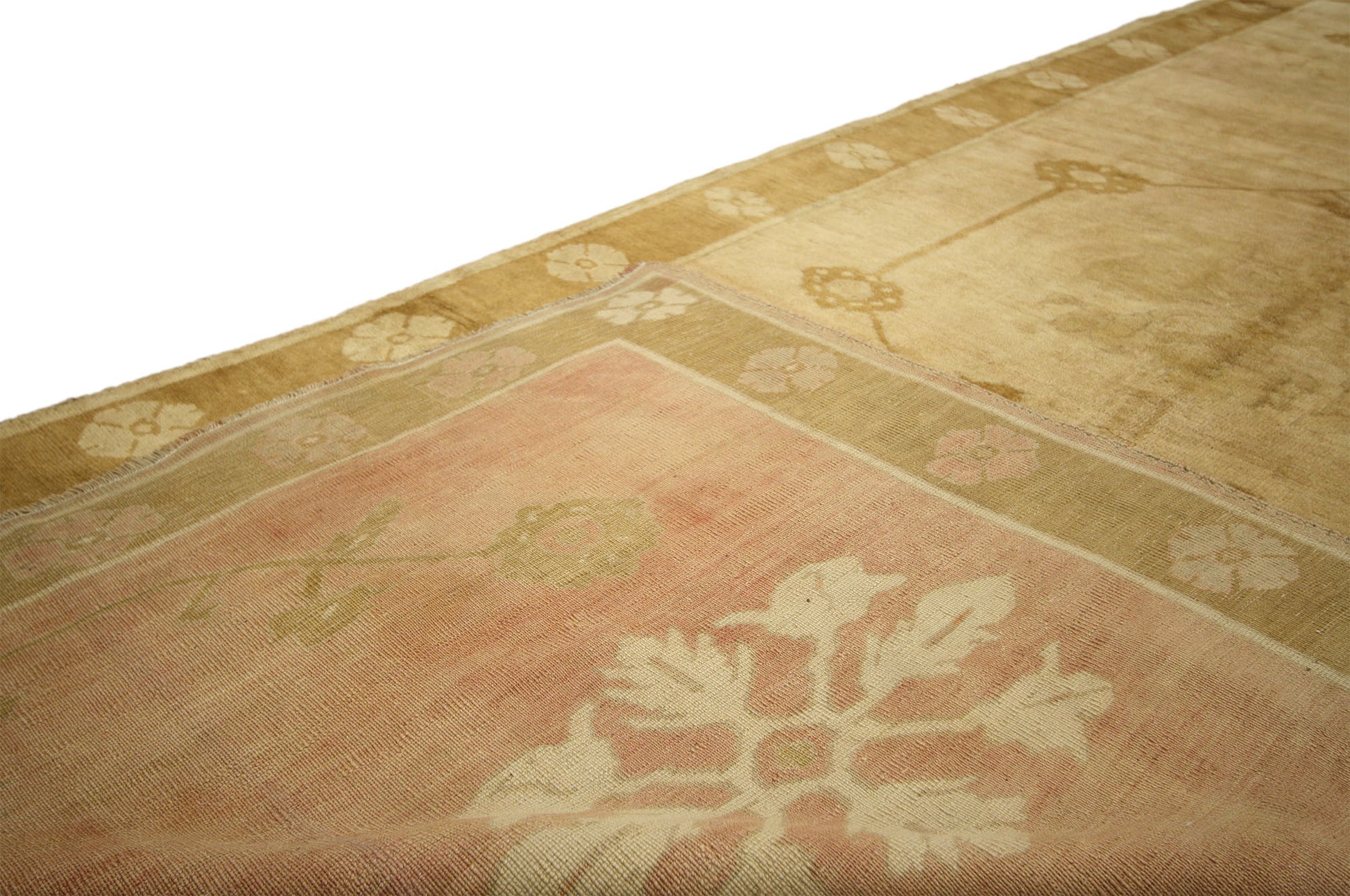 5 x 11 Vintage Turkish Oushak Rug 50435