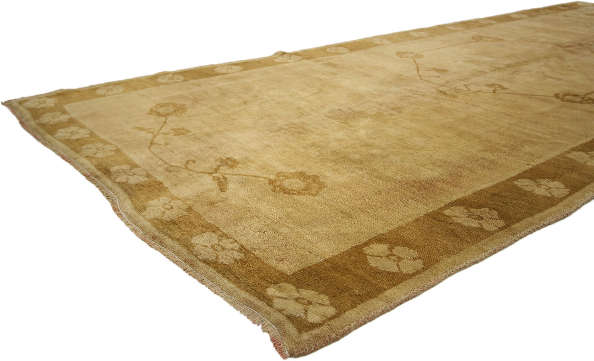 5 x 11 Vintage Turkish Oushak Rug 50435