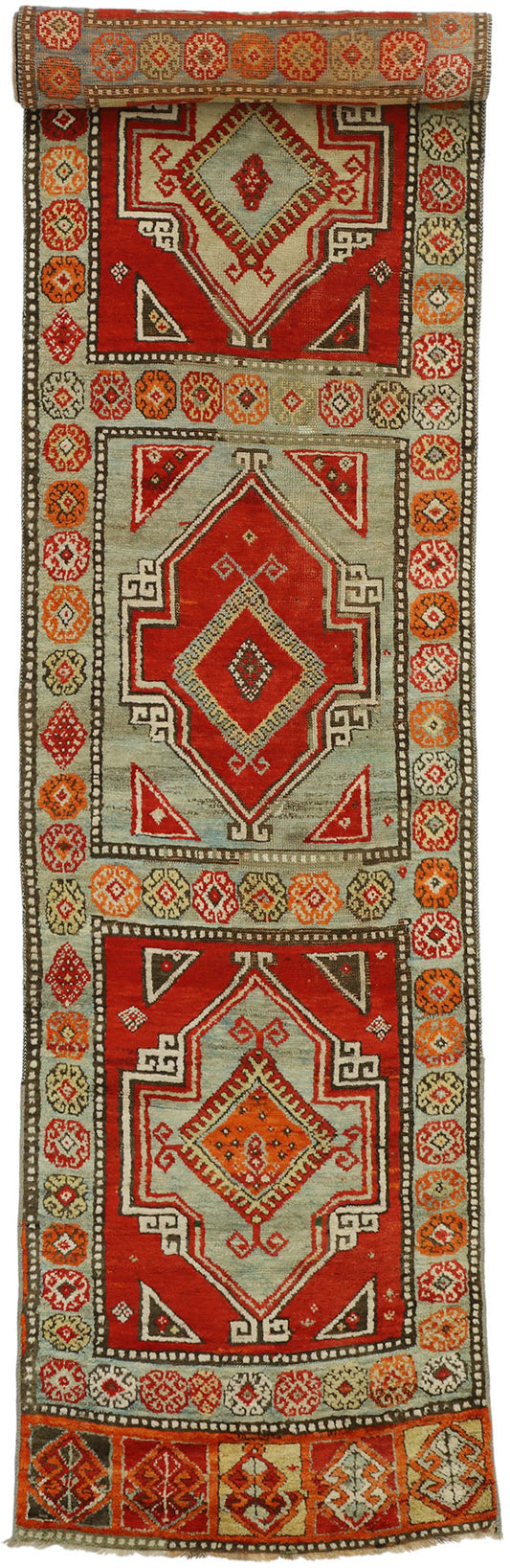 3 x 15 Vintage Turkish Oushak Runner 50444