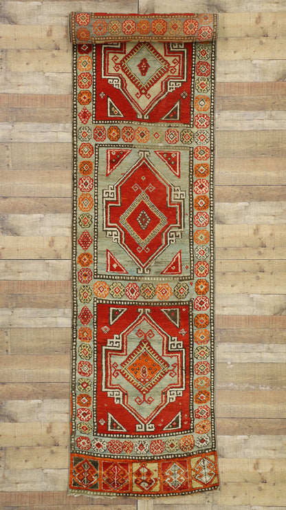 3 x 15 Vintage Turkish Oushak Runner 50444