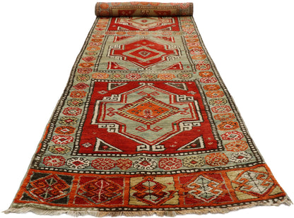 3 x 15 Vintage Turkish Oushak Runner 50444