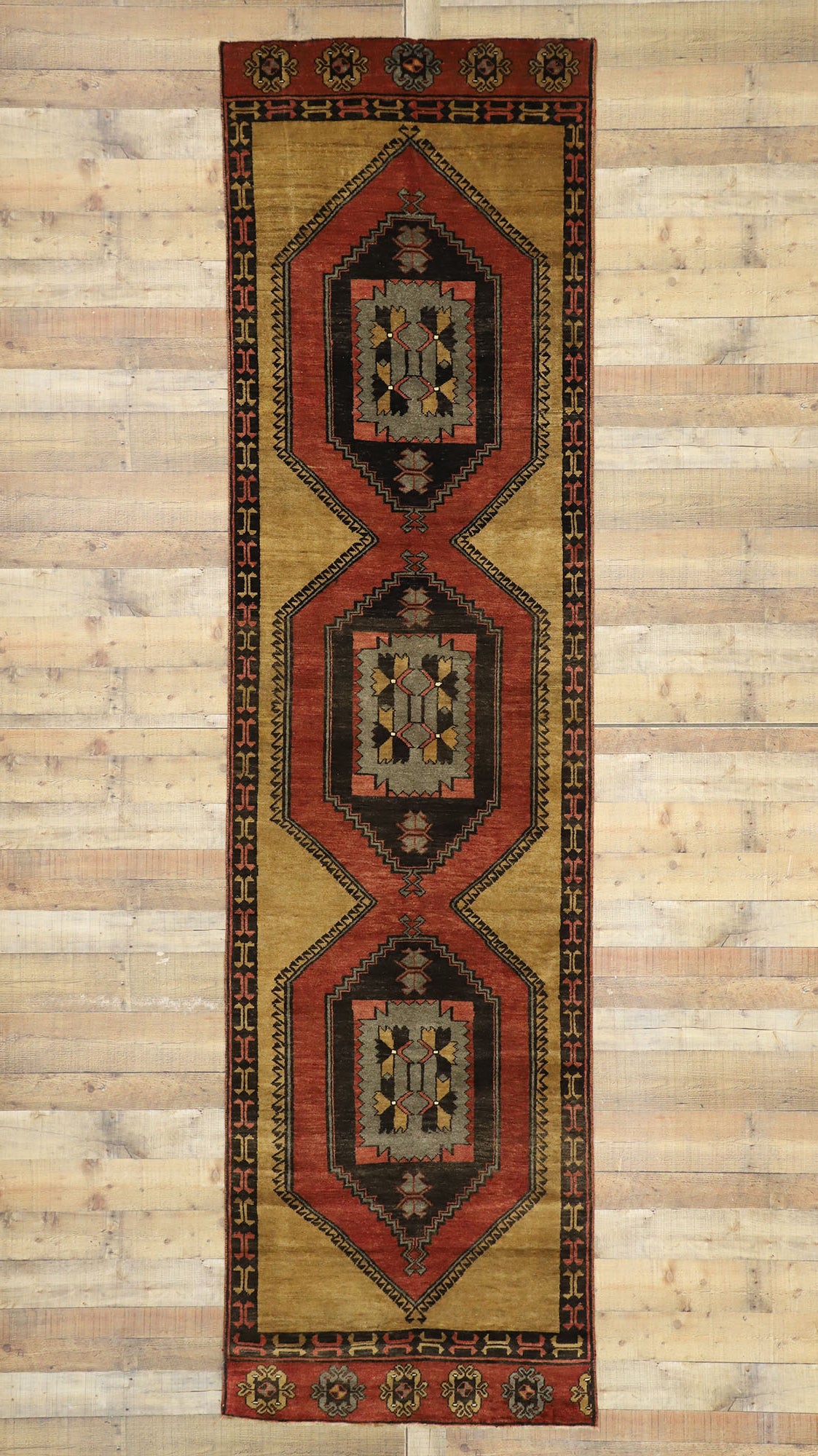 3 x 12 Vintage Oushak Runner 50445