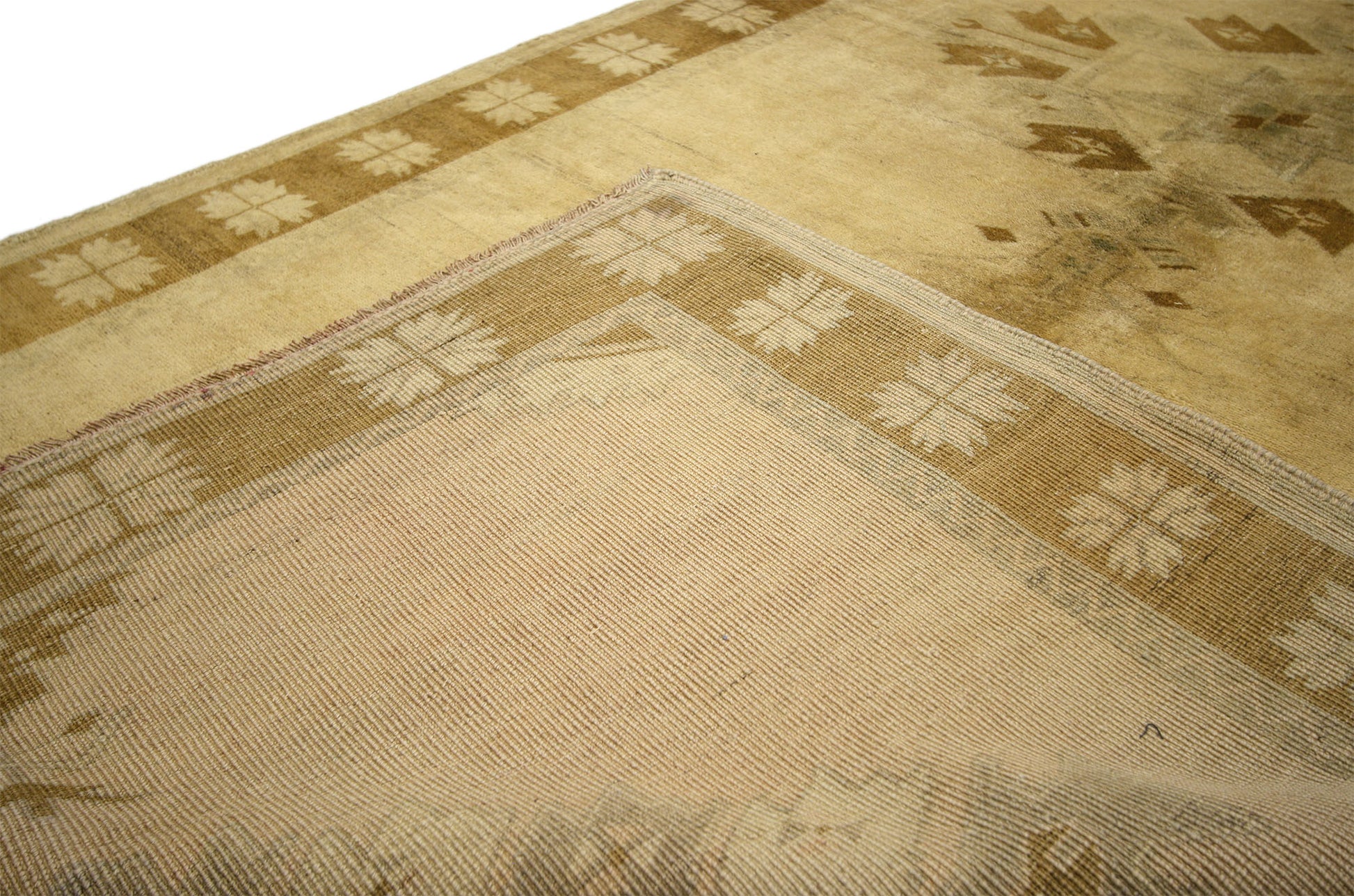 5 x 12 Vintage Neutral Turkish Oushak Rug 50447