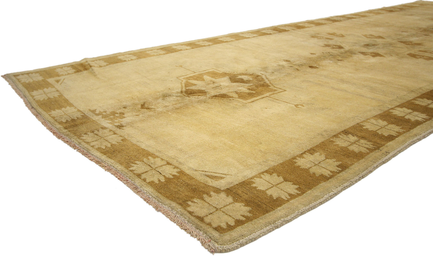 5 x 12 Vintage Neutral Turkish Oushak Rug 50447