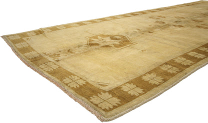5 x 12 Vintage Neutral Turkish Oushak Rug 50447