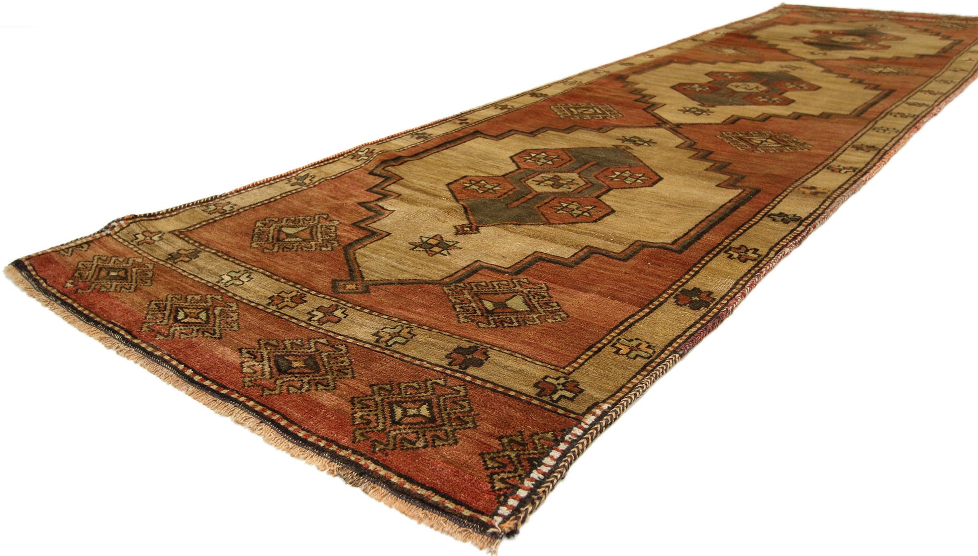 3 x 10 Vintage Oushak Runner 50459