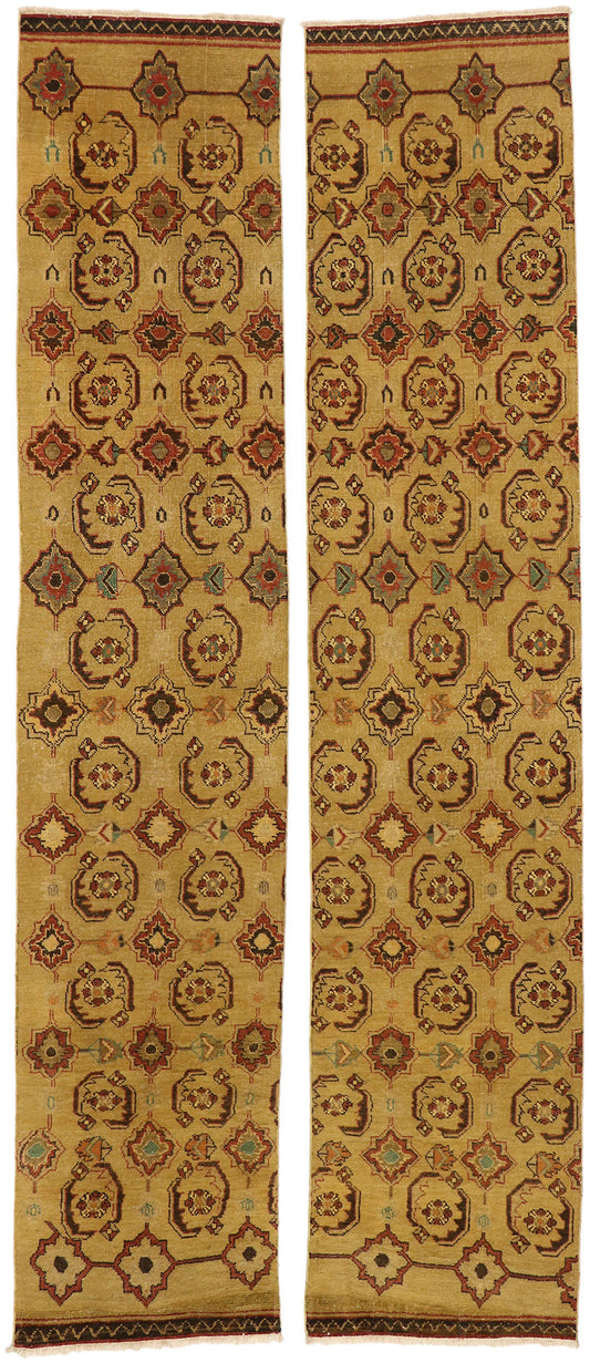 2 x 12 Vintage Turkish Oushak Rug 50463