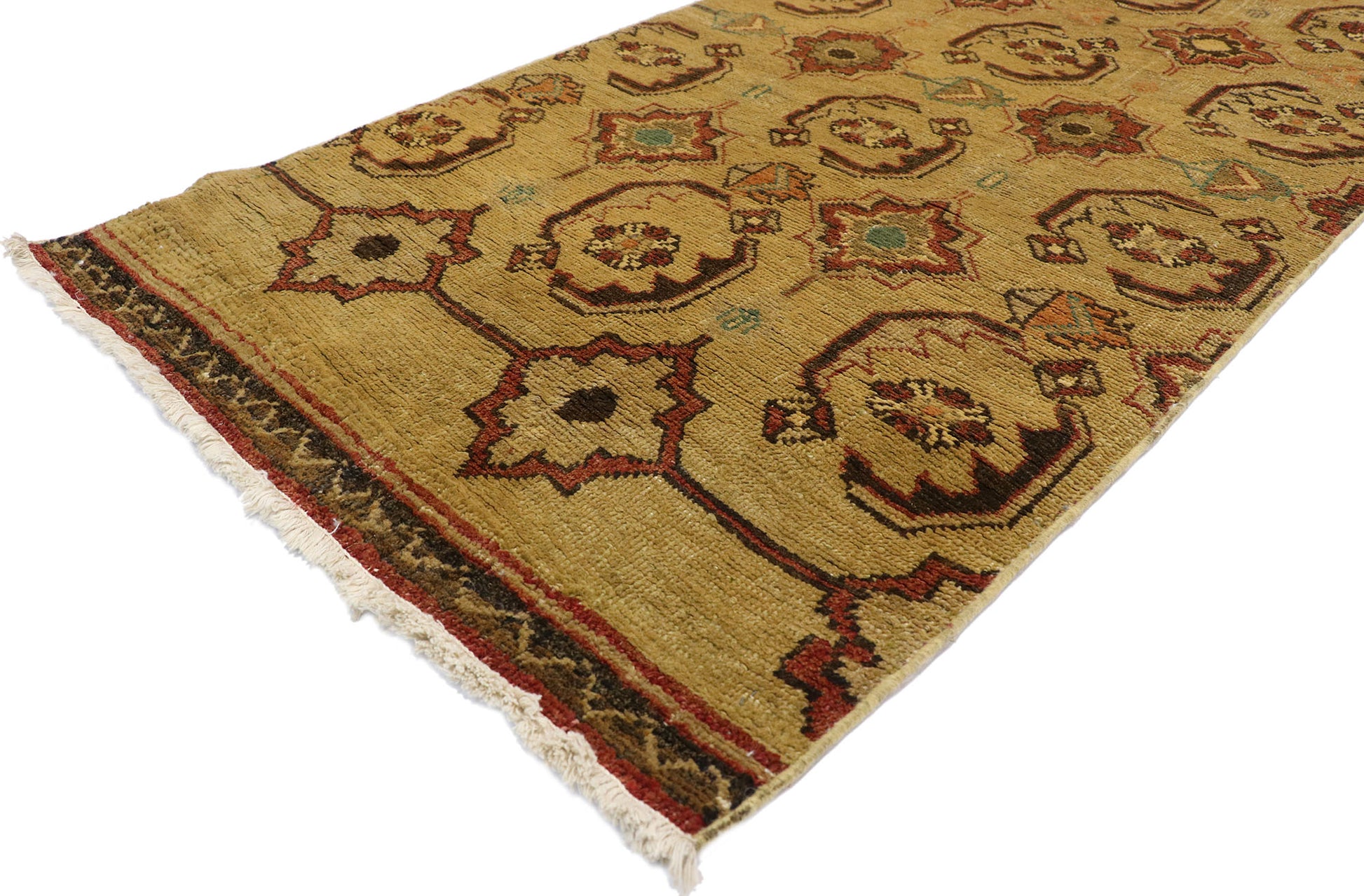 2 x 12 Vintage Turkish Oushak Rug 50463