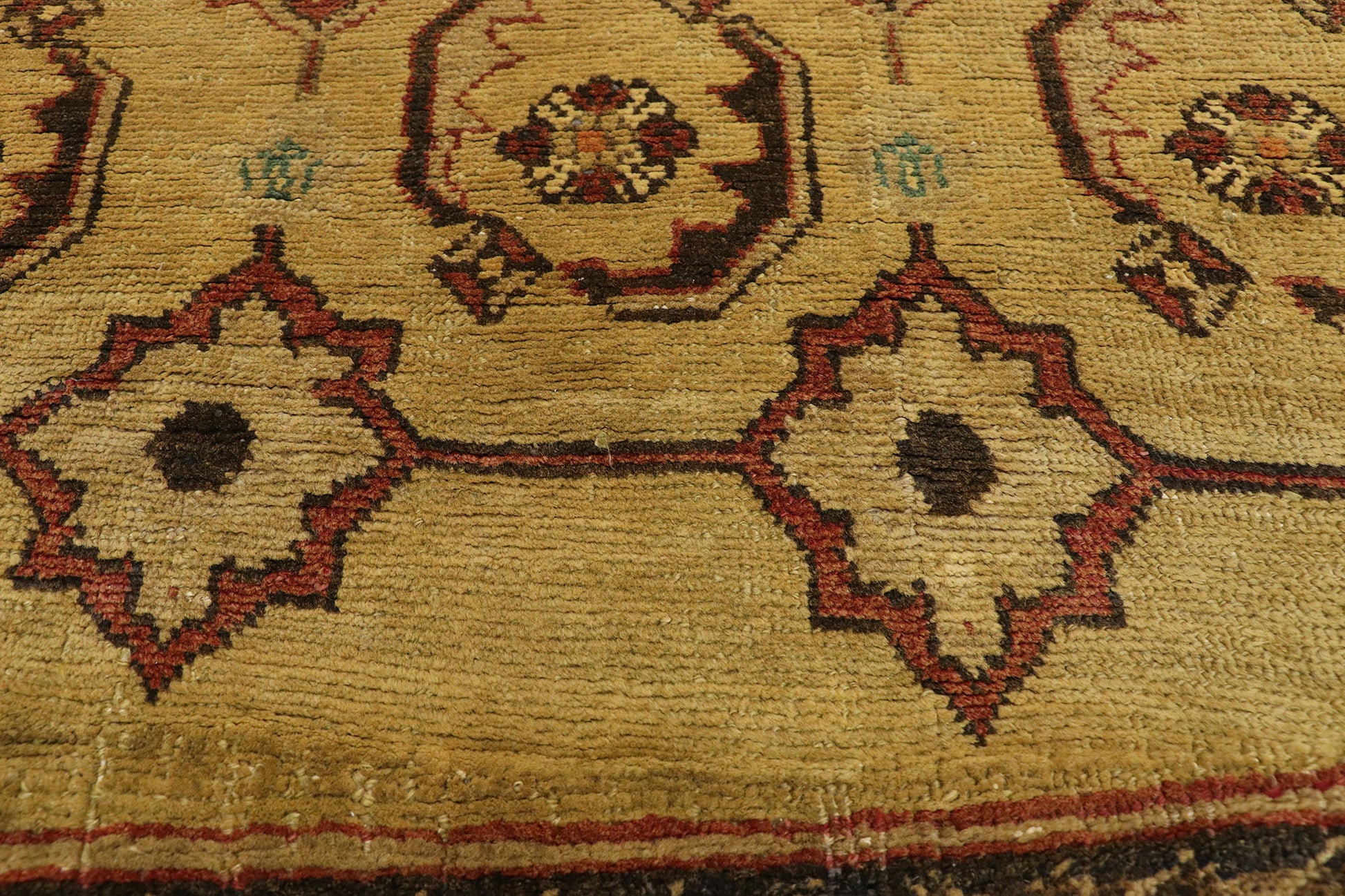 2 x 12 Vintage Turkish Oushak Rug 50463