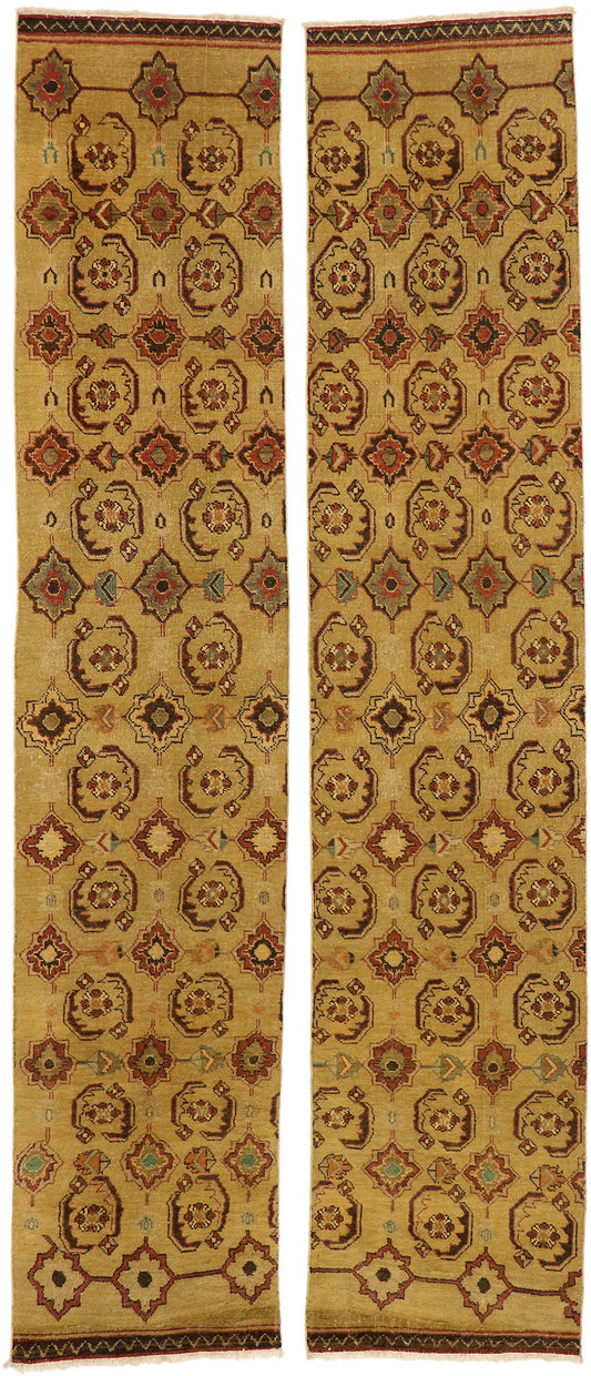 2 x 12 Vintage Turkish Oushak Rug 50464