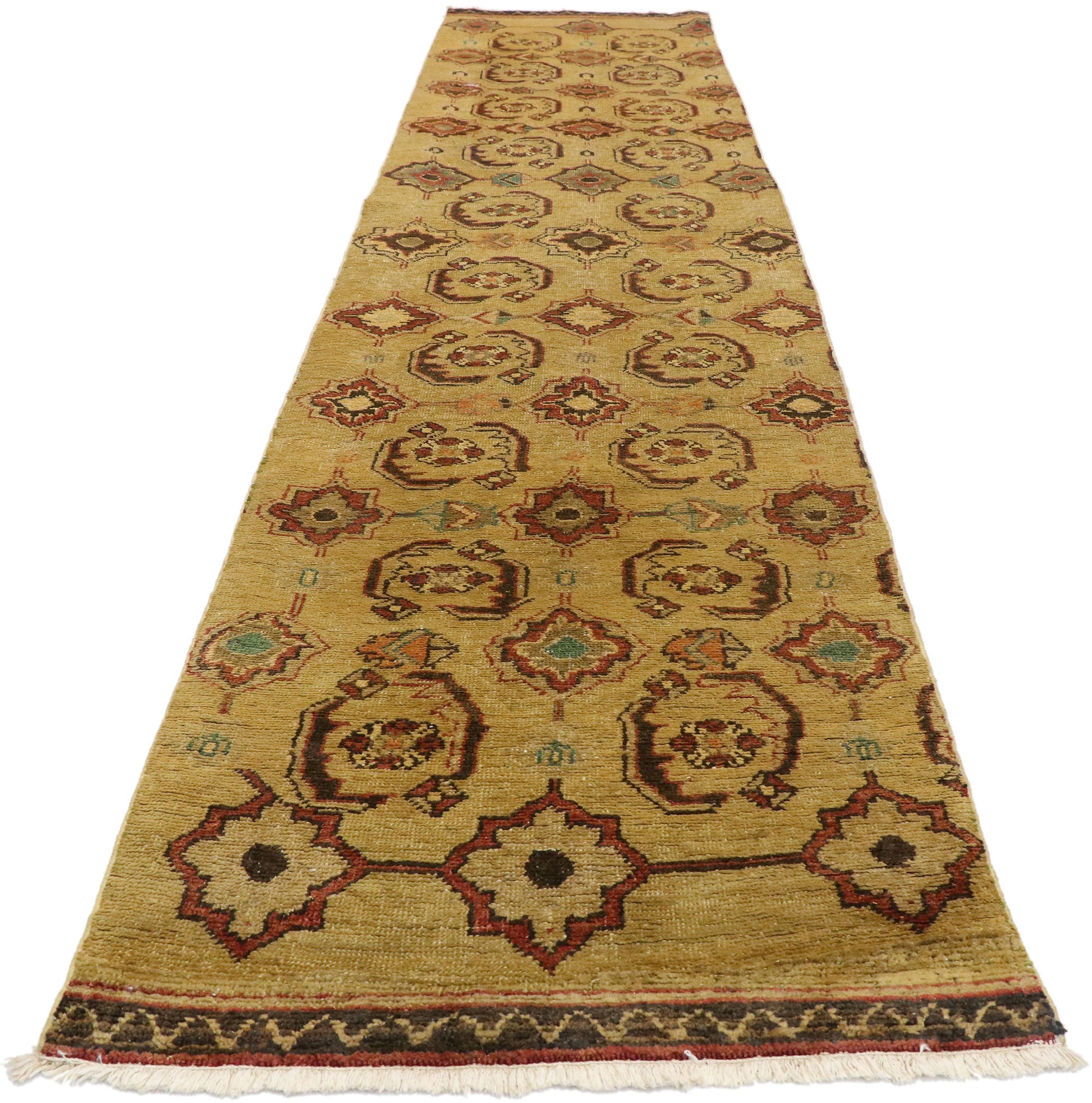 2 x 12 Vintage Turkish Oushak Rug 50464