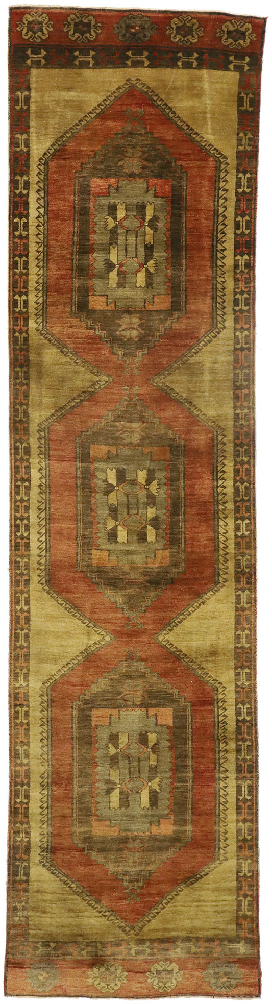 3 x 12 Vintage Turkish Oushak Runner 50466