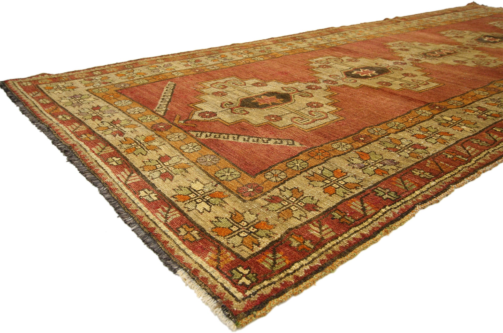 5 x 12 Vintage Turkish Oushak Rug 50468