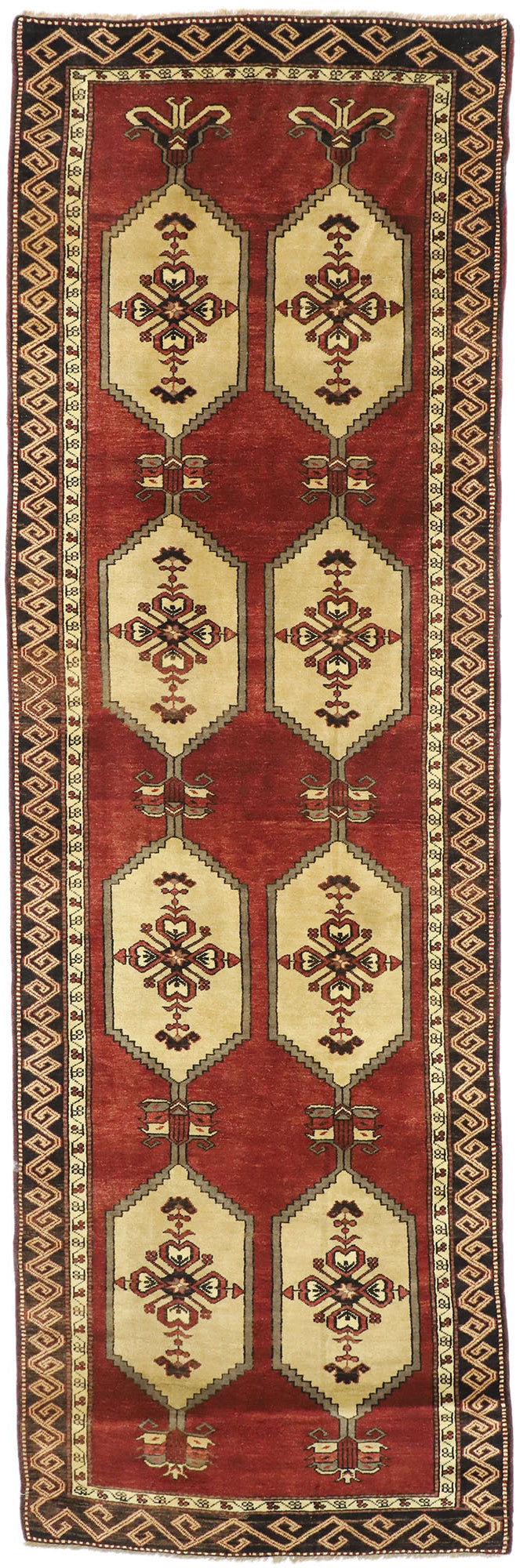 4 x 13 Vintage Turkish Oushak Rug 50469