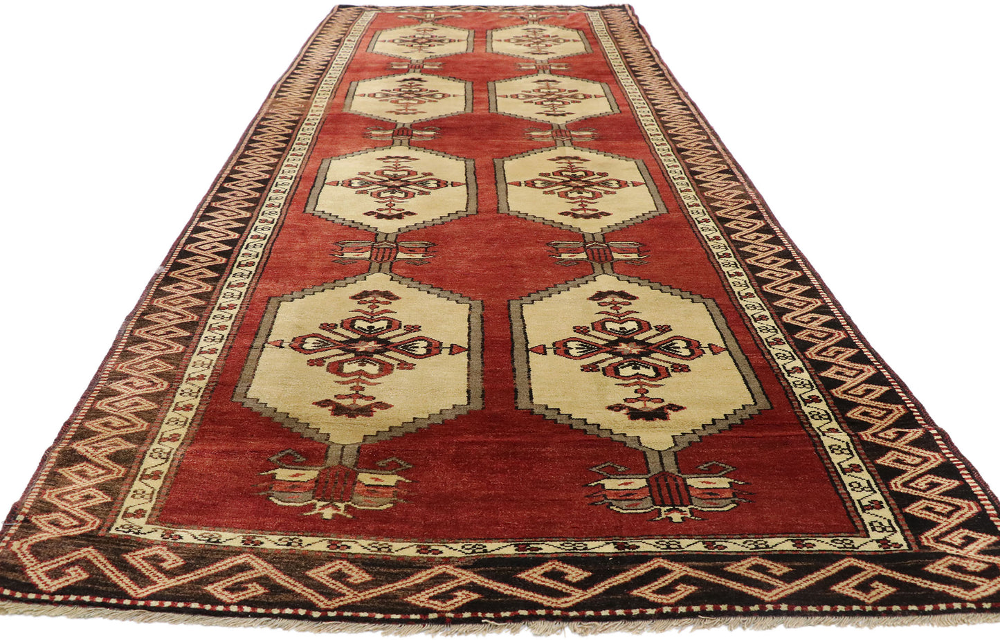 4 x 13 Vintage Turkish Oushak Rug 50469