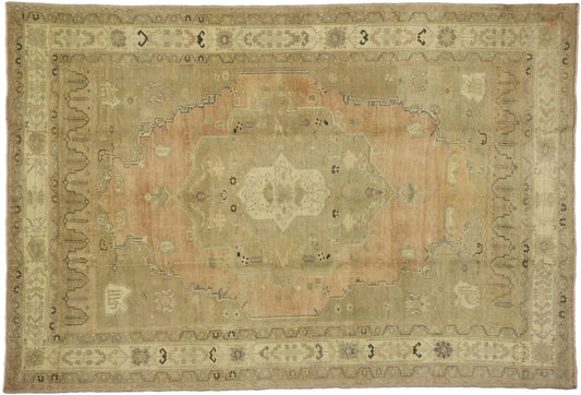6 x 9 Vintage Turkish Oushak Rug 50480