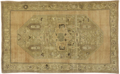 6 x 9 Vintage Turkish Oushak Rug 50483