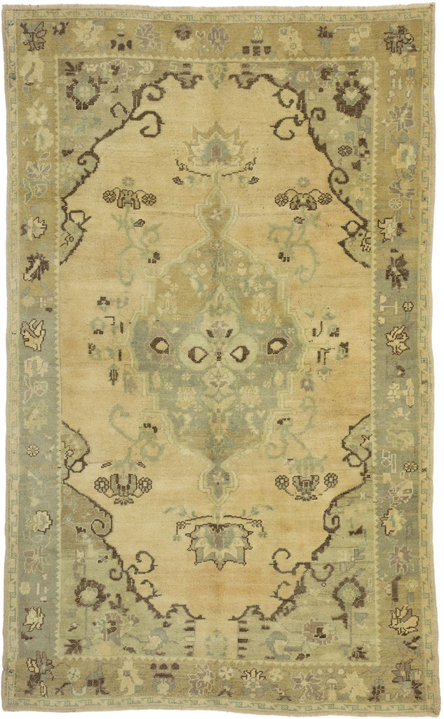 5 x 9 Vintage Turkish Oushak Rug 50487