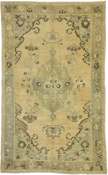 5 x 9 Vintage Turkish Oushak Rug 50487