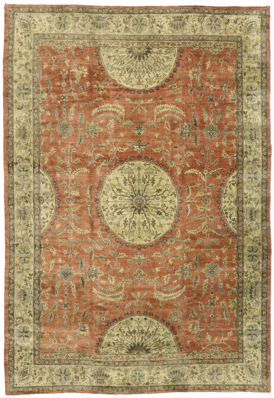 9 x 14 Vintage Turkish Oushak Rug 50499