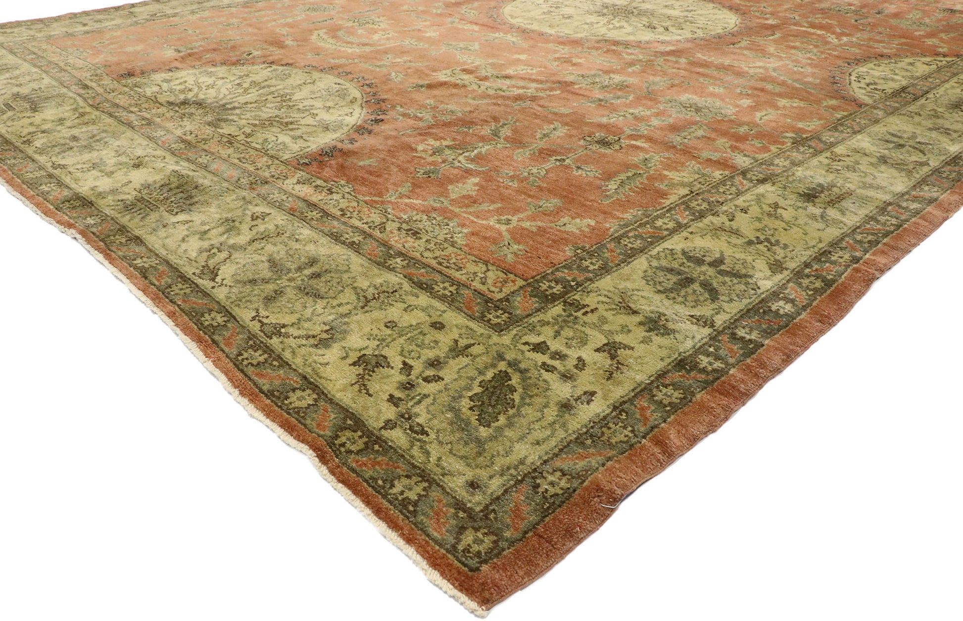 9 x 14 Vintage Turkish Oushak Rug 50499