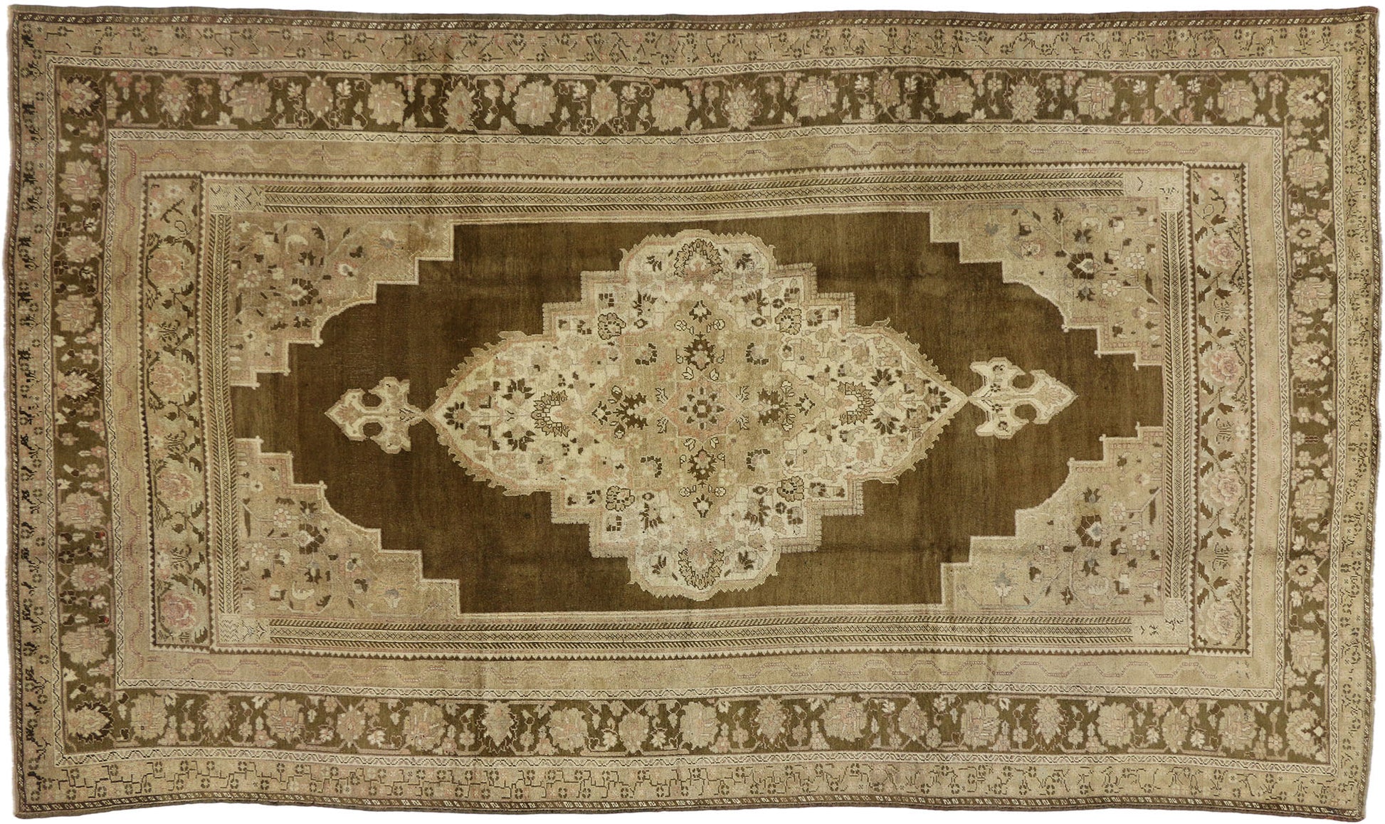 8 x 13 Vintage Turkish Oushak Rug 50504