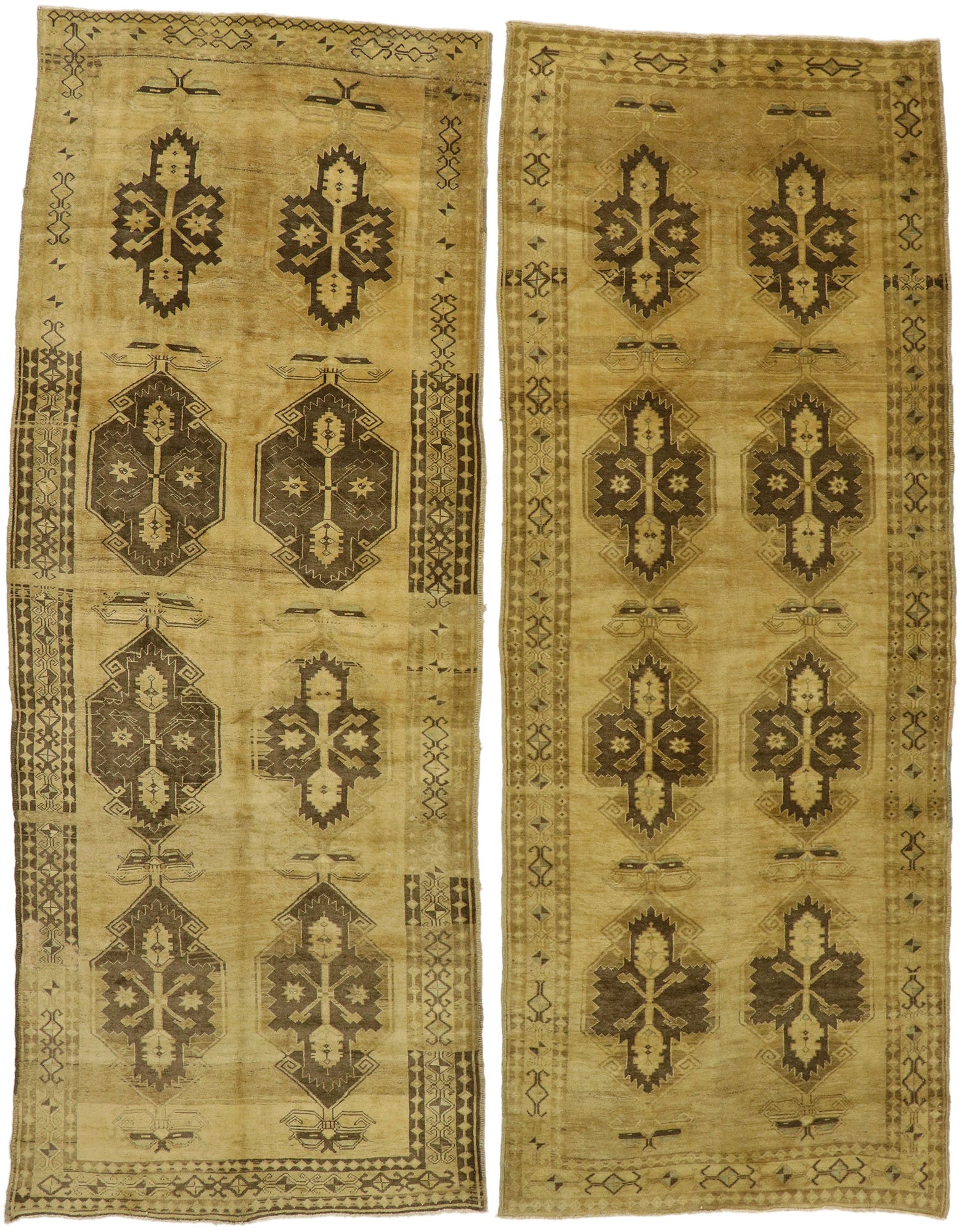 5 x 13 Vintage Turkish Oushak Rug 50512