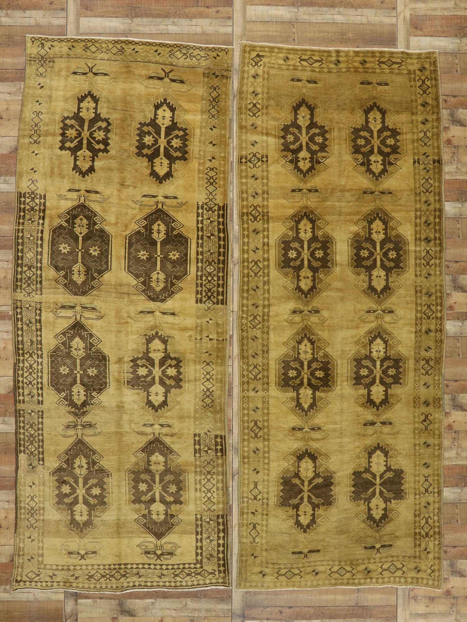 5 x 13 Vintage Turkish Oushak Rug 50512