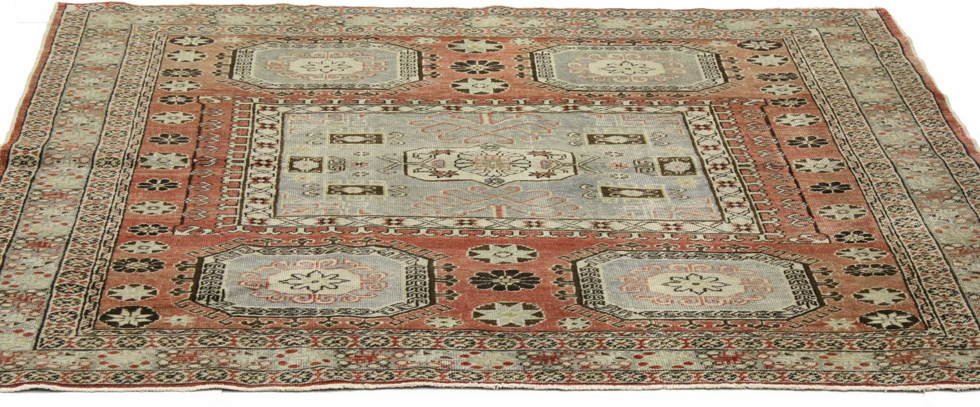 4 x 4 Vintage Turkish Sivas Rug 50529