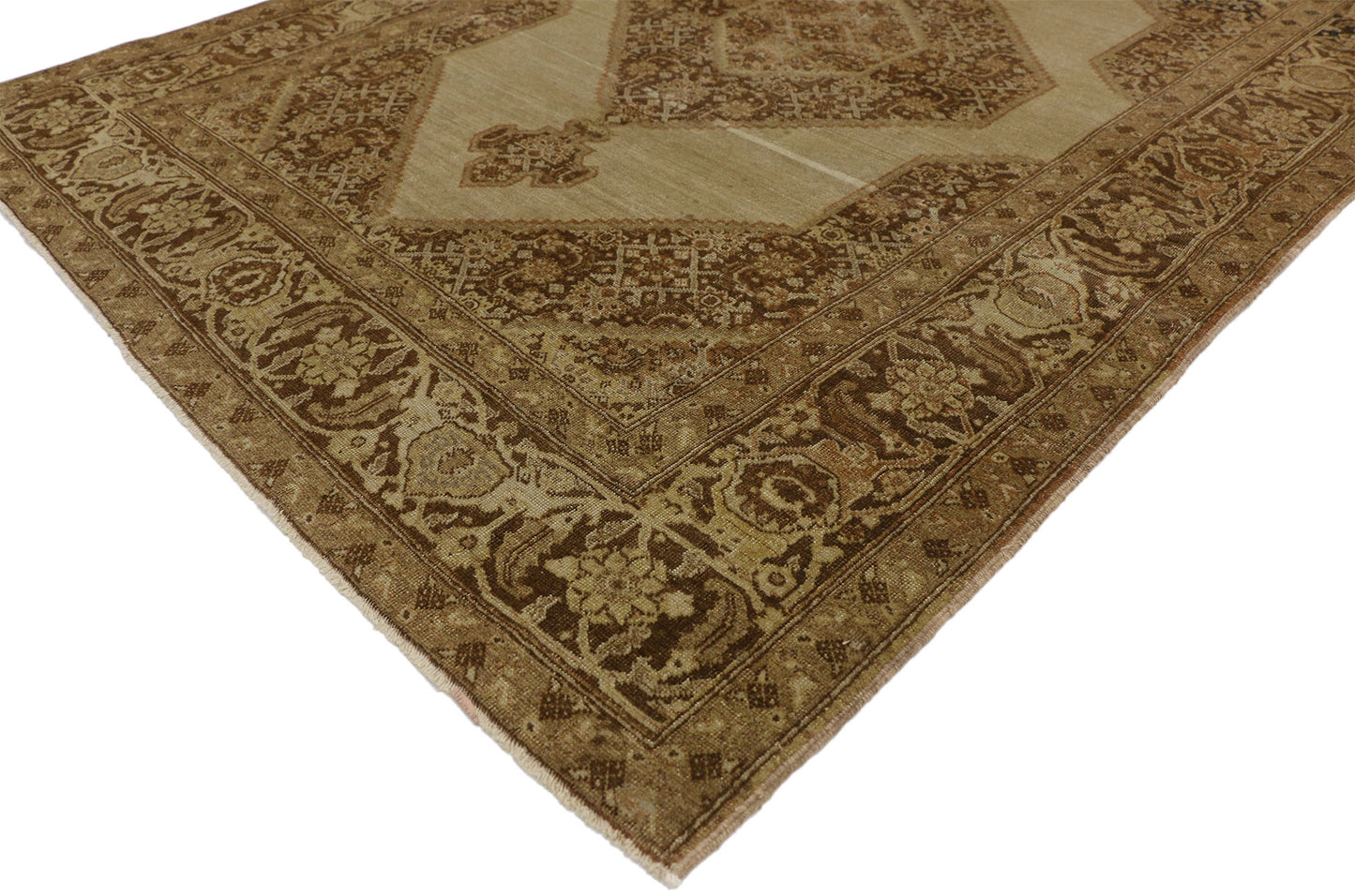 4 x 5 Antique Persian Tabriz Rug 50531