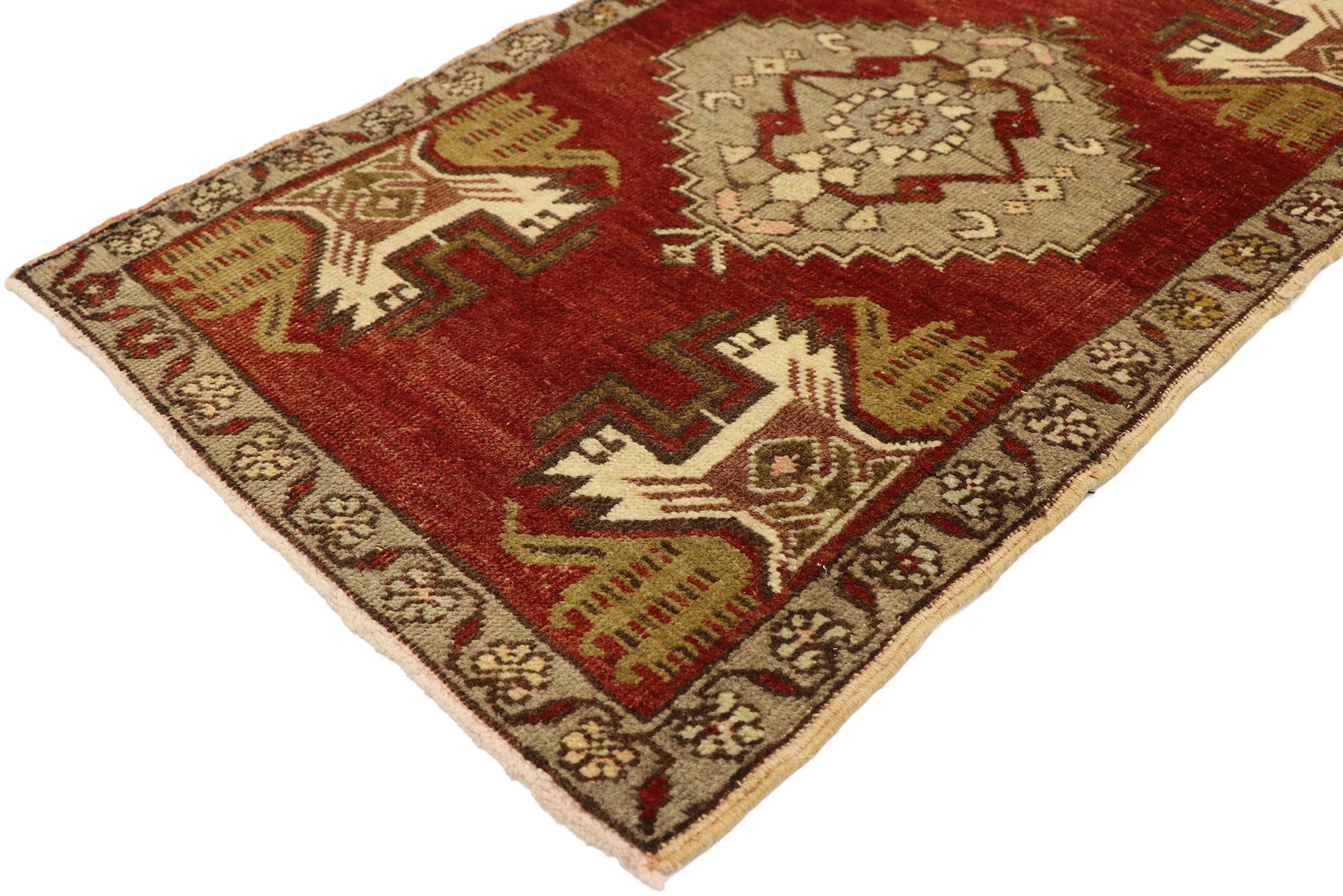 2 x 3 Vintage Turkish Yastik Rug 50547