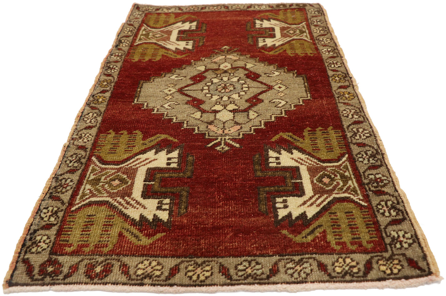 2 x 3 Vintage Turkish Yastik Rug 50547