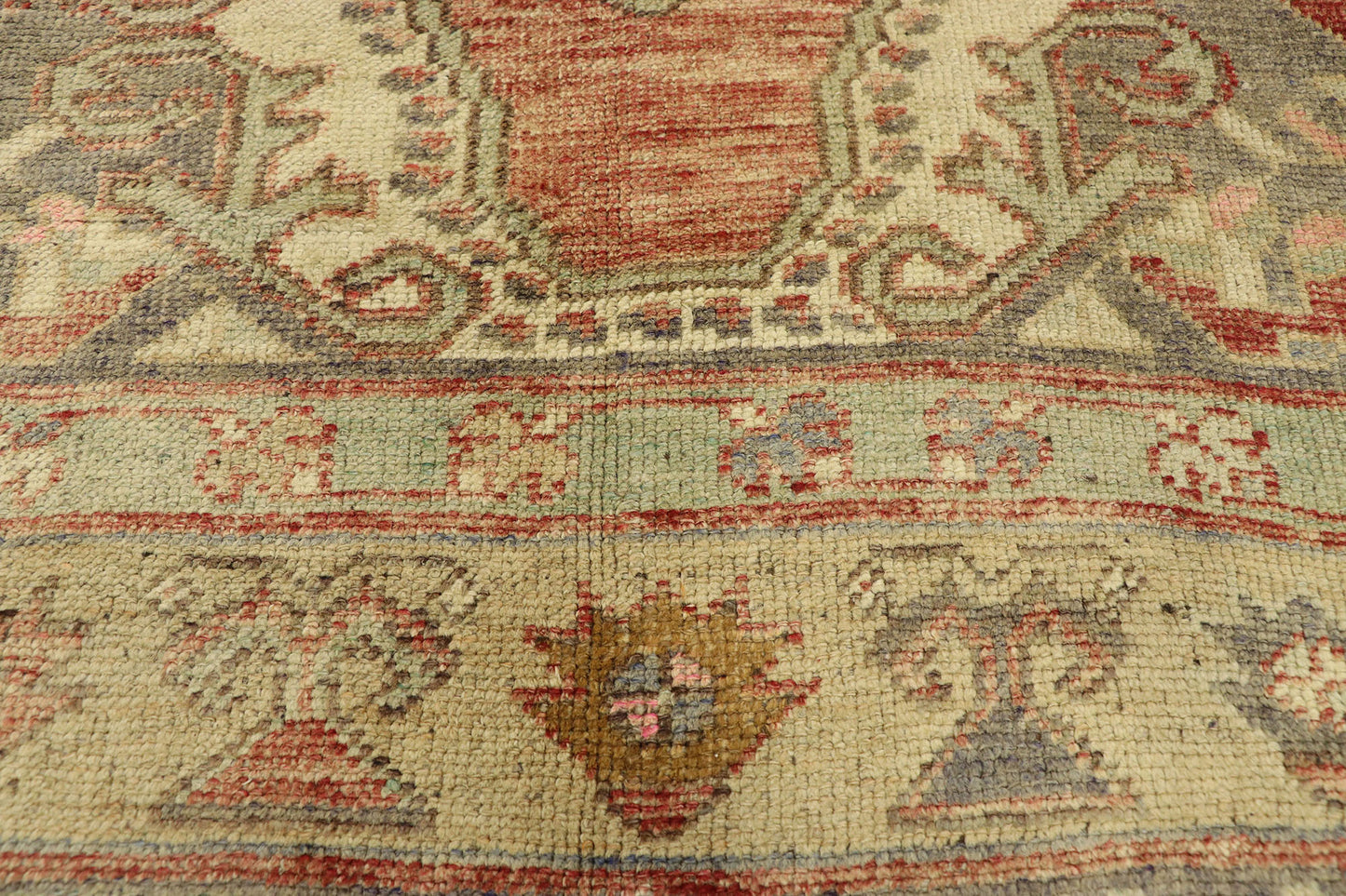5 x 12 Vintage Turkish Oushak Gallery Rug 50571