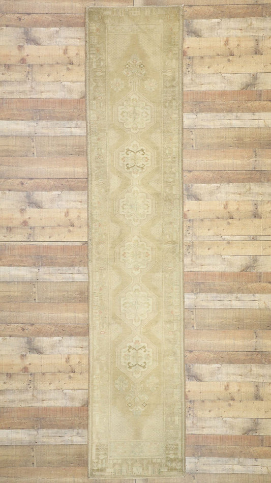 2 x 12 Vintage Turkish Oushak Runner 50579