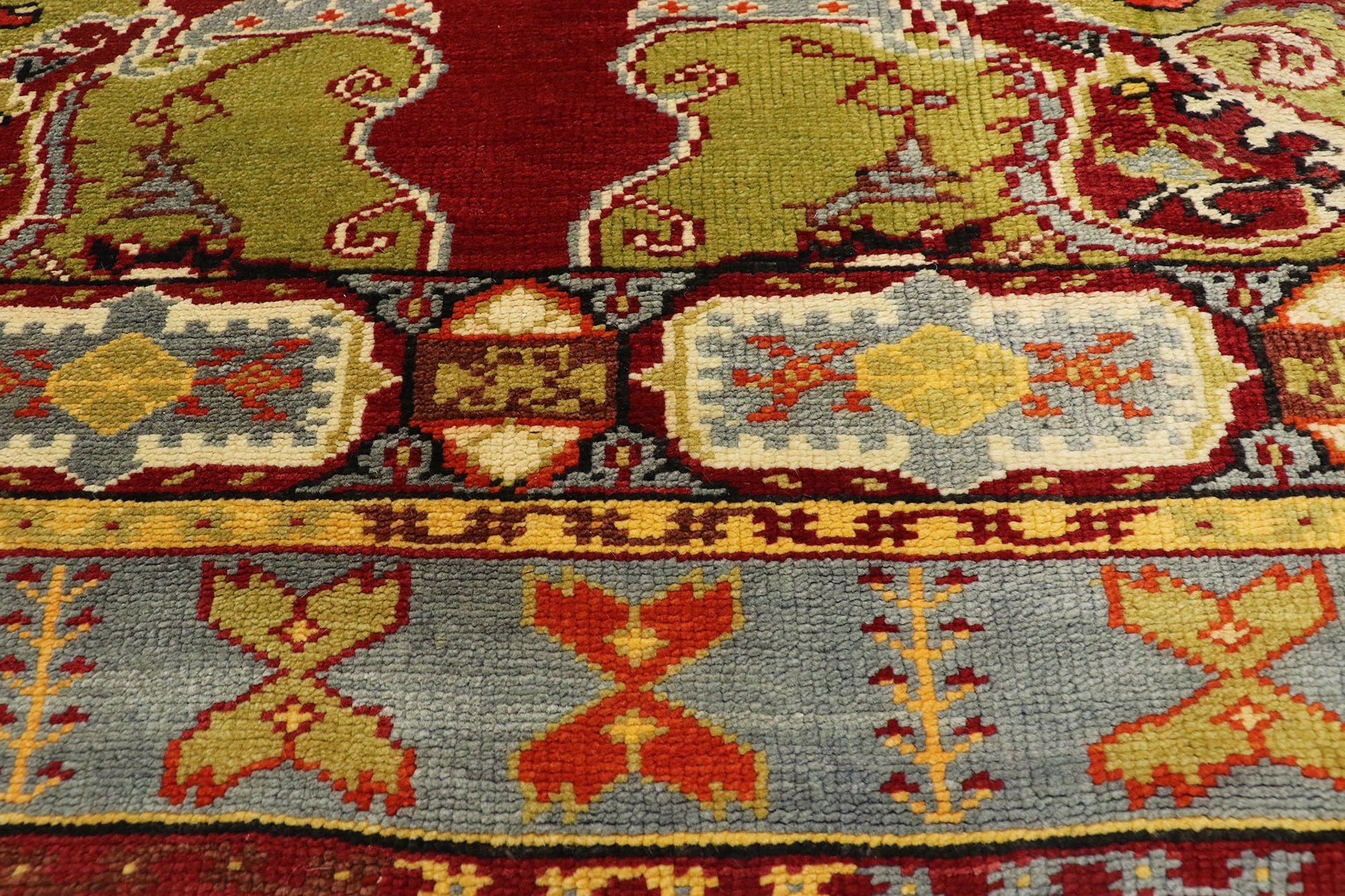 4 x 12 Vintage Turkish Oushak Runner 50587