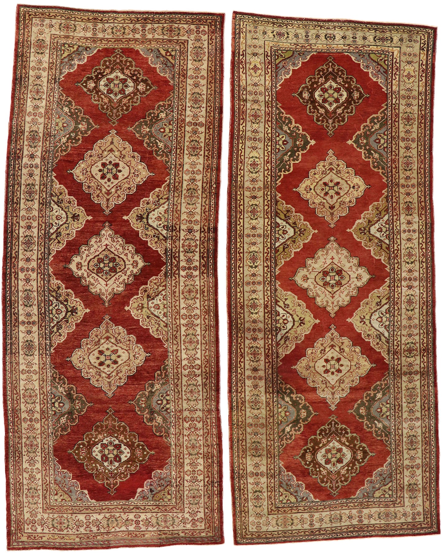 5 x 13 Vintage Turkish Oushak Rug 50589