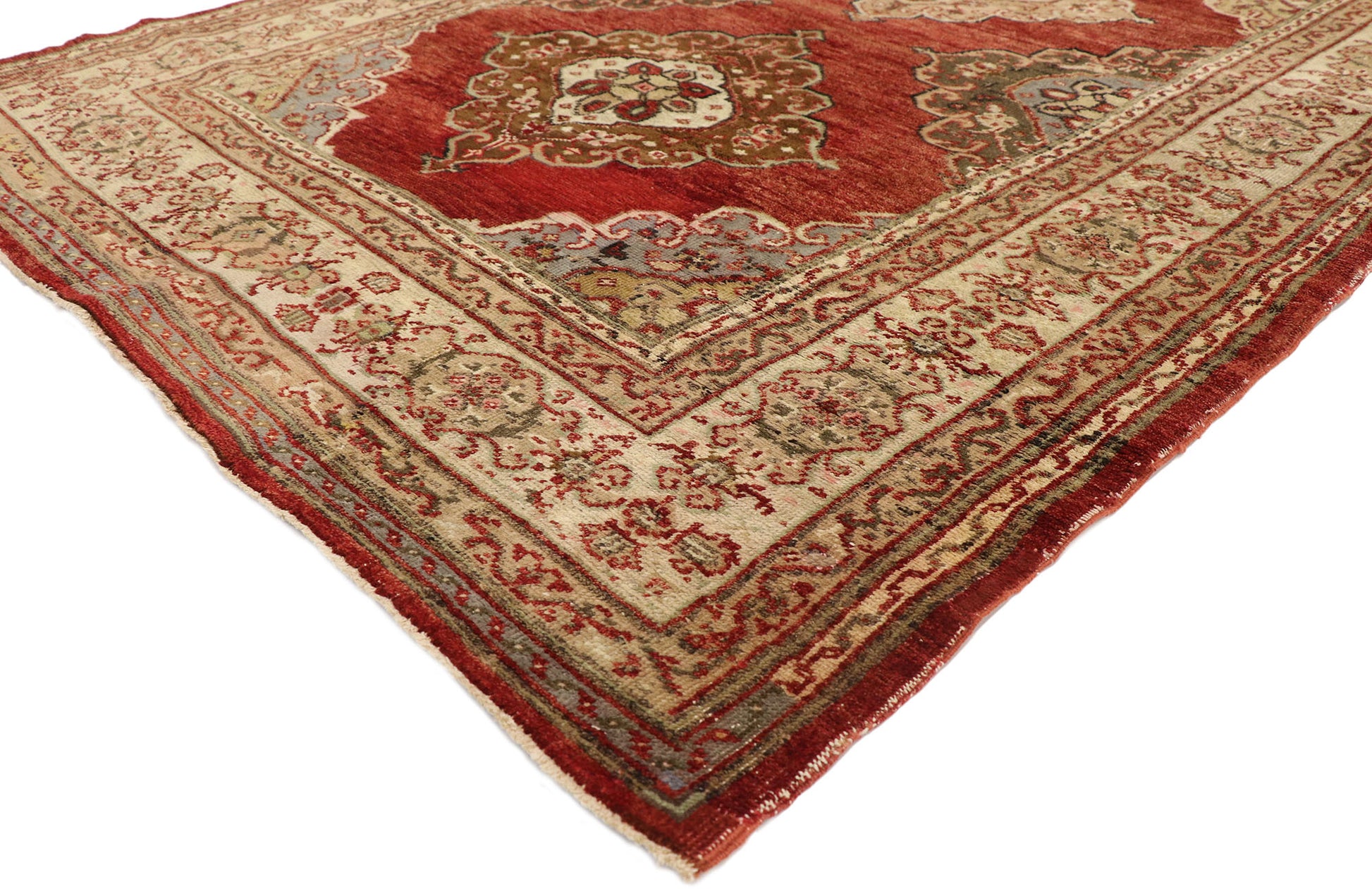 5 x 13 Vintage Turkish Oushak Rug 50589