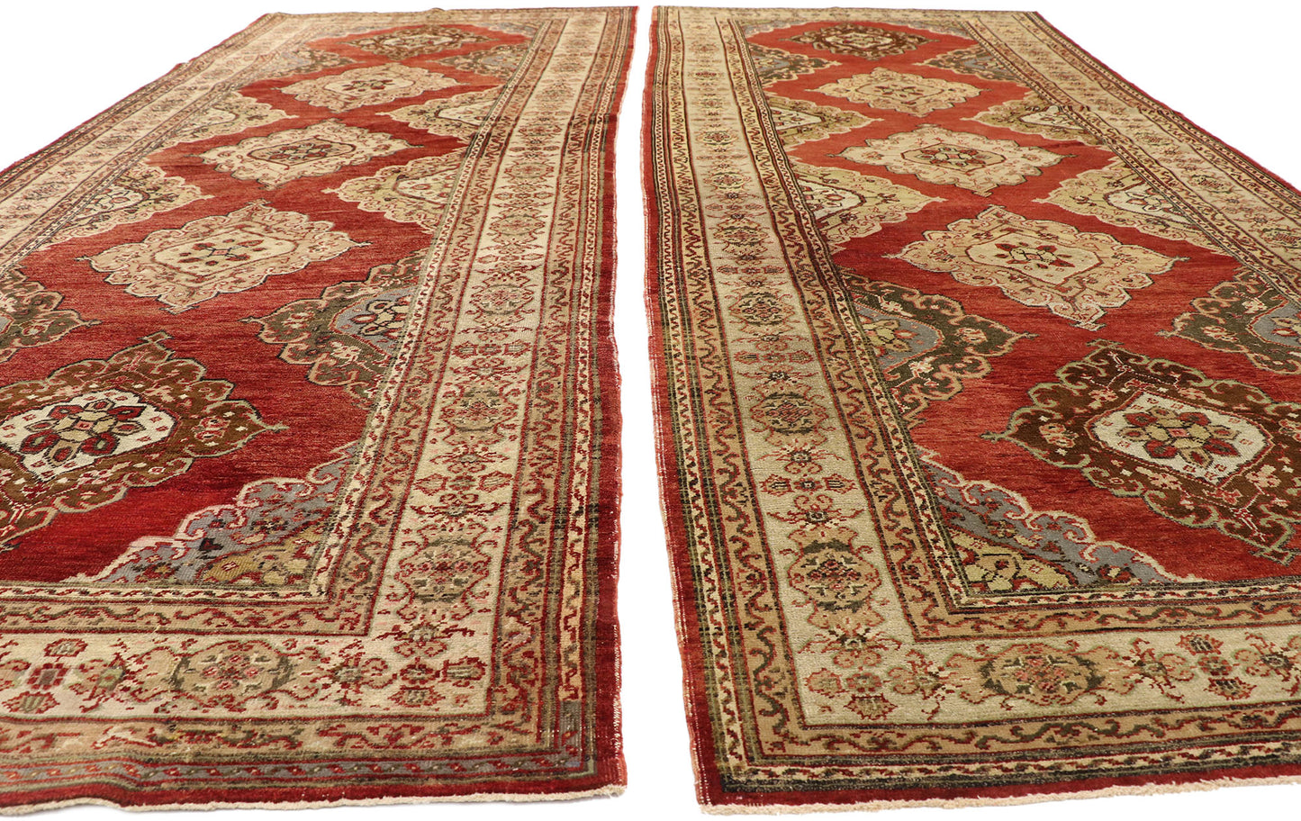 5 x 13 Vintage Turkish Oushak Rug 50589