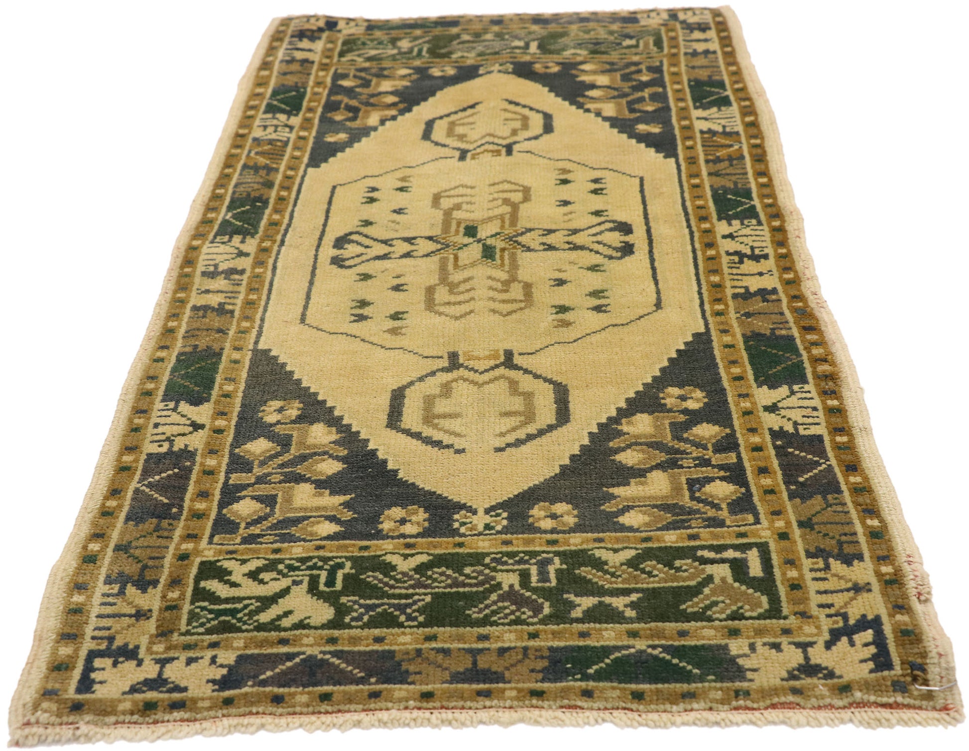 2 x 4 Vintage Turkish Oushak Rug 50610