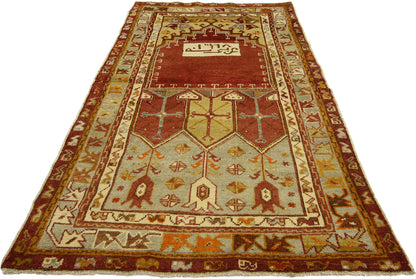 4 x 5 Vintage Turkish Oushak Rug 50640