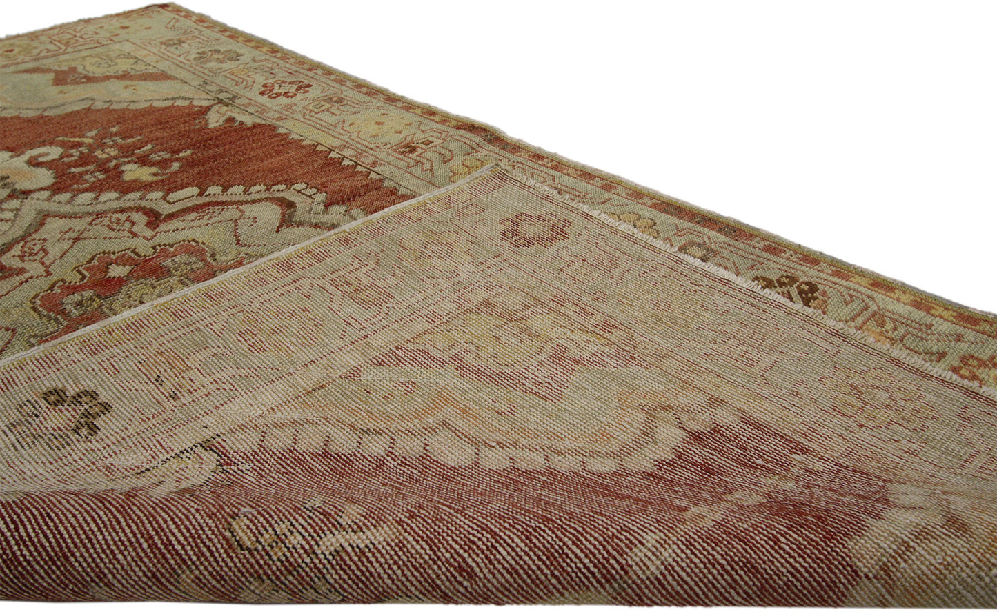 3 x 6 Vintage Turkish Oushak Rug 50636