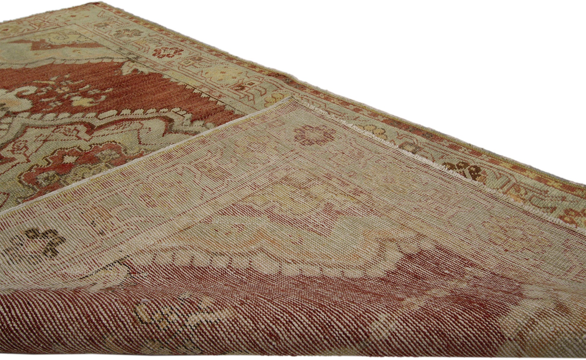 3 x 6 Vintage Turkish Oushak Rug 50636