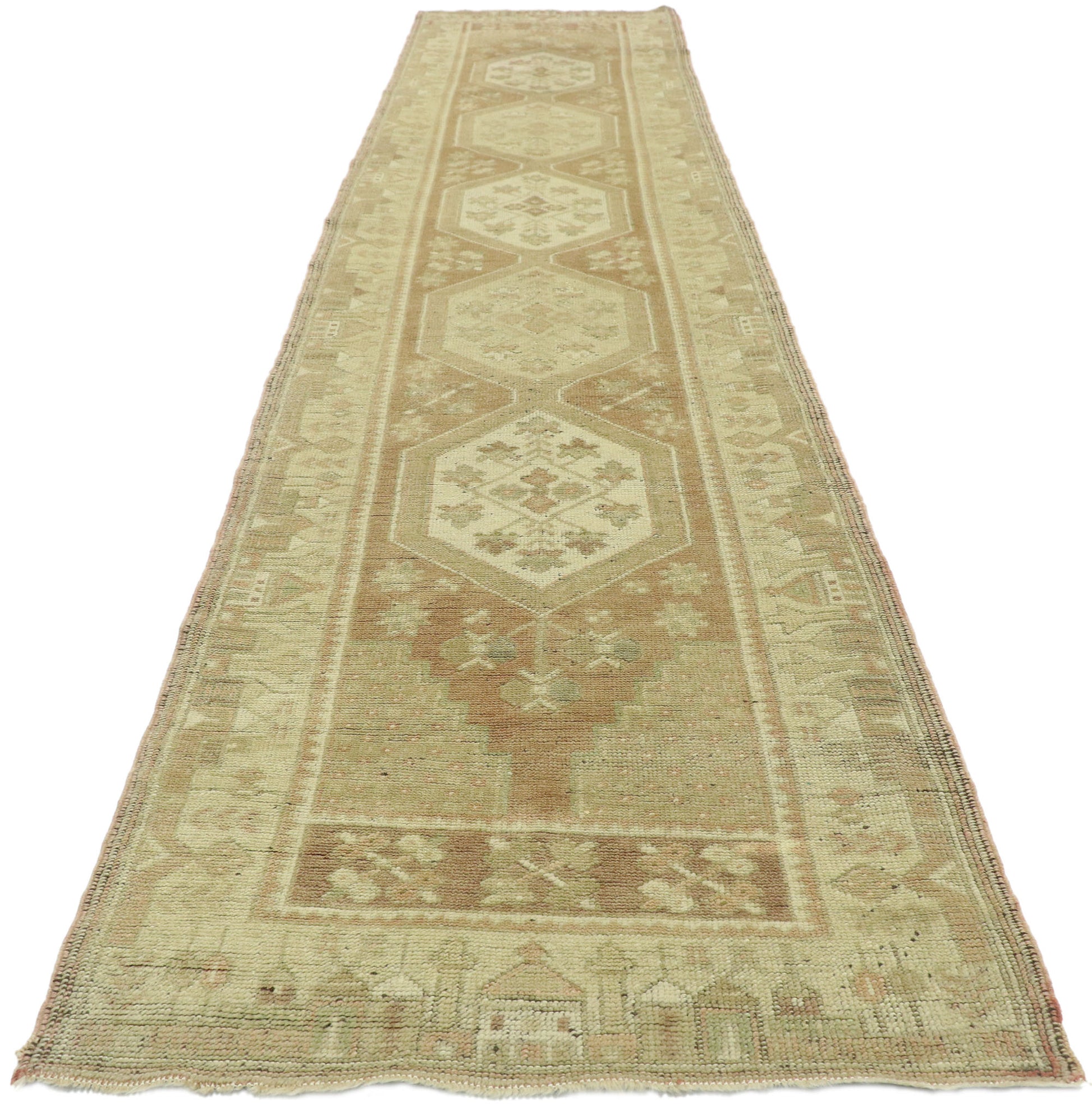 2 x 12 Vintage Oushak Runner 50641